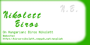 nikolett biros business card